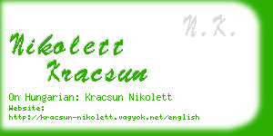 nikolett kracsun business card